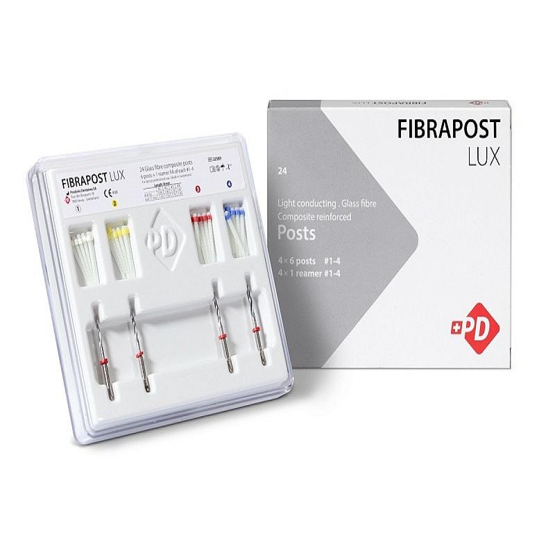 Fibrapost Lux - штифты стекловолоконные светопроводящие, рентгеноконтрастные,  24шт. + 4 раймерса (Фибрапост Люкс)
