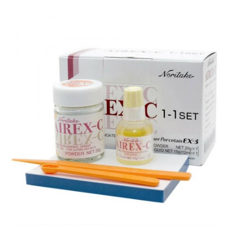 Аirex-С - Стеклоиномерный цемент химического отверждения с выделением фтора для пломбировочных прокладок и постоянной фиксации зубных протезов