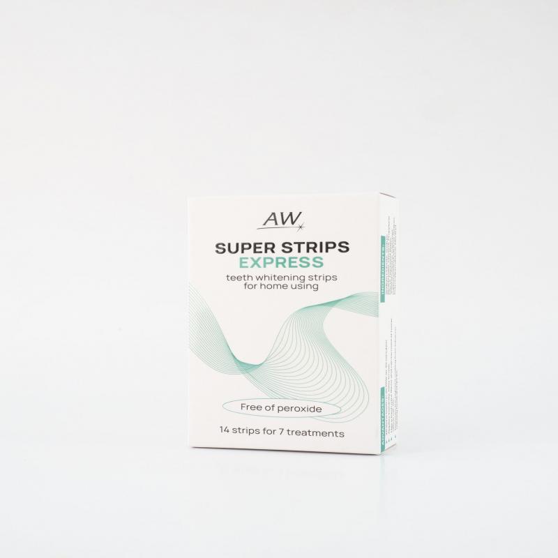 Полоски для отбеливания зубов SUPER STRIPS 0% H2O2 ( 7 саше )